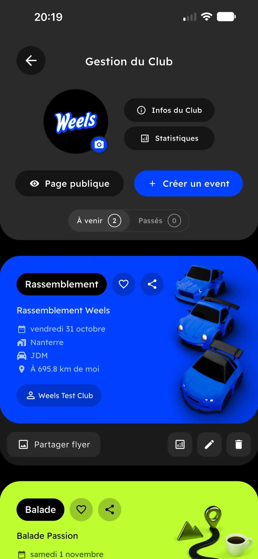 Capture 5 — Gestion de club
